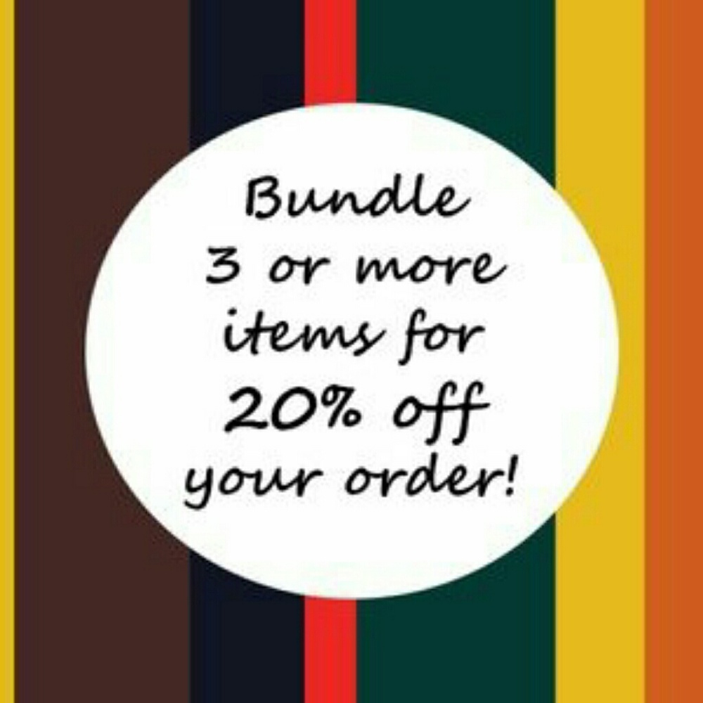 20% off any bundle of 3 or more!!!